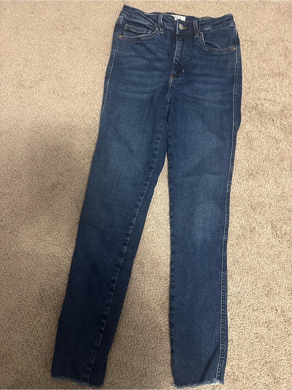We The Free Free People Riley High Rise Skinny Jeans Dark Wash Size 29